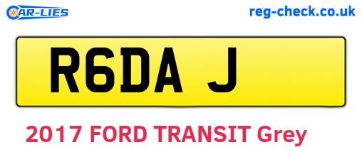 R6DAJ are the vehicle registration plates.