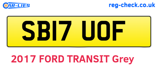 SB17UOF are the vehicle registration plates.