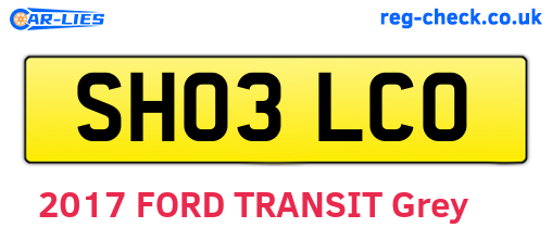 SH03LCO are the vehicle registration plates.