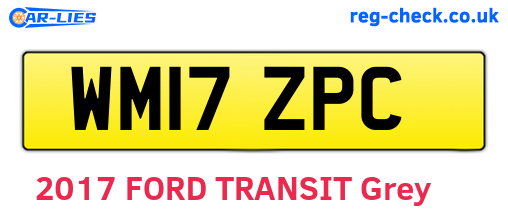 WM17ZPC are the vehicle registration plates.