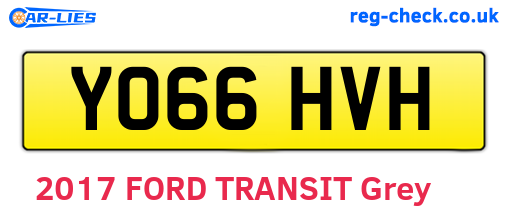 YO66HVH are the vehicle registration plates.