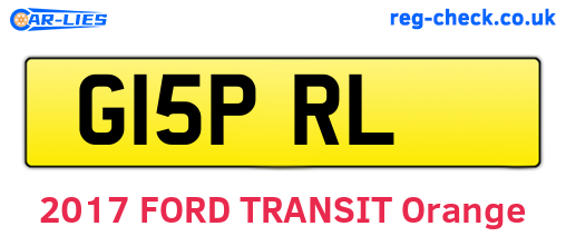 G15PRL are the vehicle registration plates.