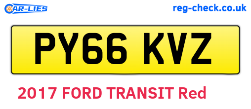 PY66KVZ are the vehicle registration plates.