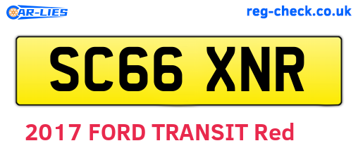 SC66XNR are the vehicle registration plates.