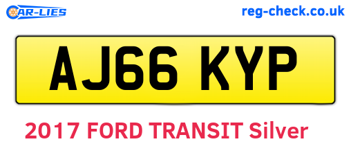 AJ66KYP are the vehicle registration plates.