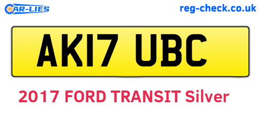 AK17UBC are the vehicle registration plates.