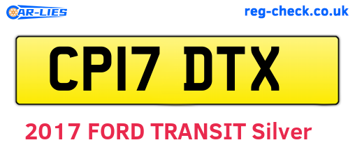 CP17DTX are the vehicle registration plates.