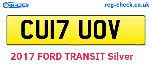 CU17UOV are the vehicle registration plates.