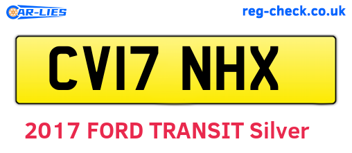 CV17NHX are the vehicle registration plates.