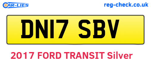 DN17SBV are the vehicle registration plates.