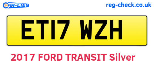 ET17WZH are the vehicle registration plates.