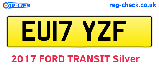 EU17YZF are the vehicle registration plates.
