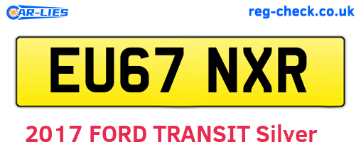 EU67NXR are the vehicle registration plates.