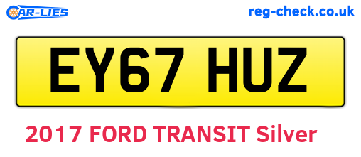 EY67HUZ are the vehicle registration plates.