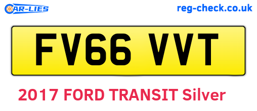 FV66VVT are the vehicle registration plates.