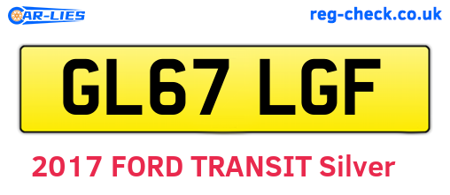 GL67LGF are the vehicle registration plates.