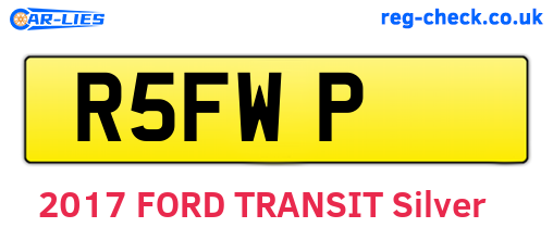 R5FWP are the vehicle registration plates.