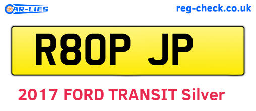 R80PJP are the vehicle registration plates.