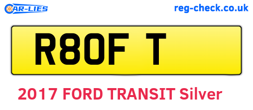 R8OFT are the vehicle registration plates.