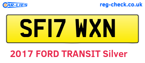 SF17WXN are the vehicle registration plates.