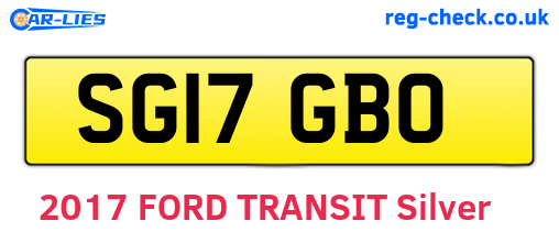 SG17GBO are the vehicle registration plates.