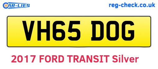 VH65DOG are the vehicle registration plates.