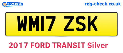 WM17ZSK are the vehicle registration plates.