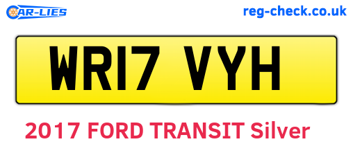 WR17VYH are the vehicle registration plates.