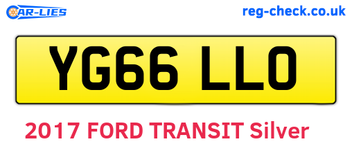 YG66LLO are the vehicle registration plates.