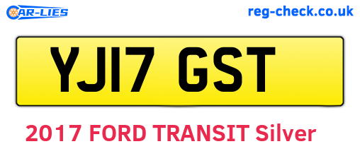YJ17GST are the vehicle registration plates.