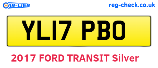 YL17PBO are the vehicle registration plates.