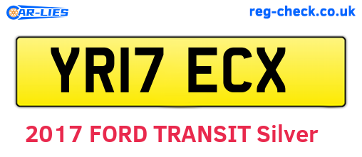 YR17ECX are the vehicle registration plates.