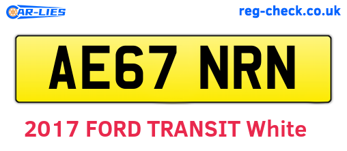 AE67NRN are the vehicle registration plates.