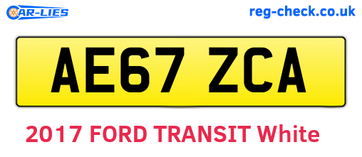 AE67ZCA are the vehicle registration plates.