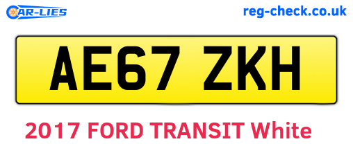 AE67ZKH are the vehicle registration plates.