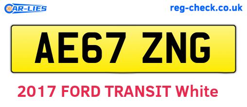 AE67ZNG are the vehicle registration plates.