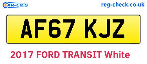 AF67KJZ are the vehicle registration plates.