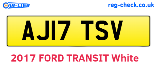 AJ17TSV are the vehicle registration plates.