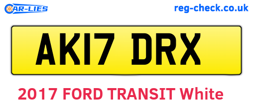 AK17DRX are the vehicle registration plates.