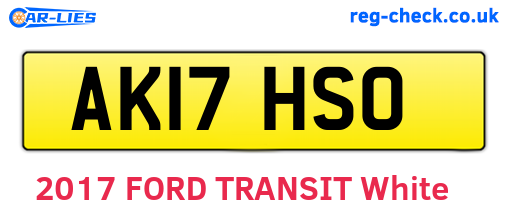 AK17HSO are the vehicle registration plates.