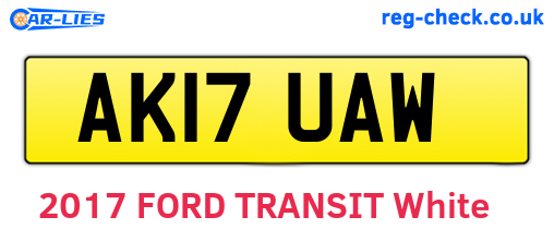 AK17UAW are the vehicle registration plates.