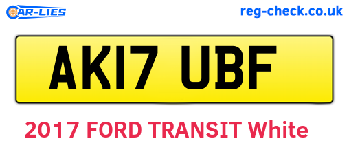 AK17UBF are the vehicle registration plates.