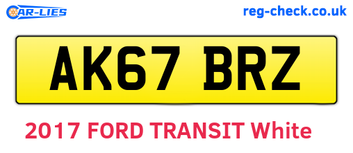 AK67BRZ are the vehicle registration plates.