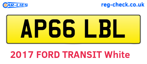 AP66LBL are the vehicle registration plates.