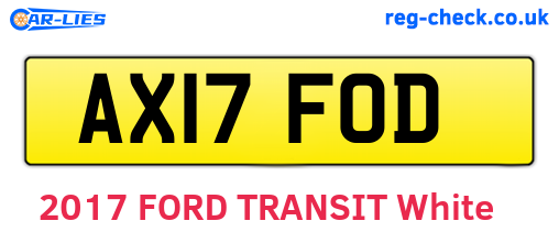 AX17FOD are the vehicle registration plates.