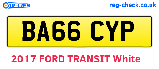 BA66CYP are the vehicle registration plates.