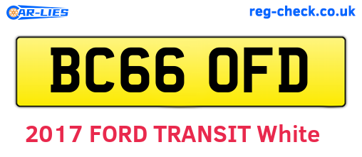 BC66OFD are the vehicle registration plates.