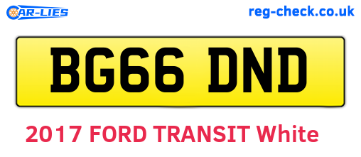 BG66DND are the vehicle registration plates.