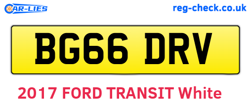 BG66DRV are the vehicle registration plates.