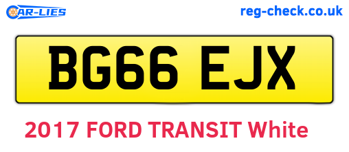 BG66EJX are the vehicle registration plates.